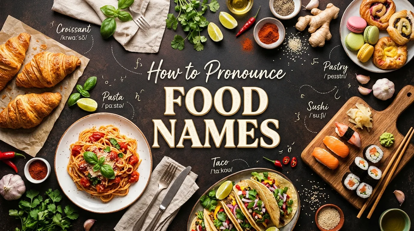 Spelling clues for Italian, Spanish and French food names, such as gn sounds like ny and qu sounds like k